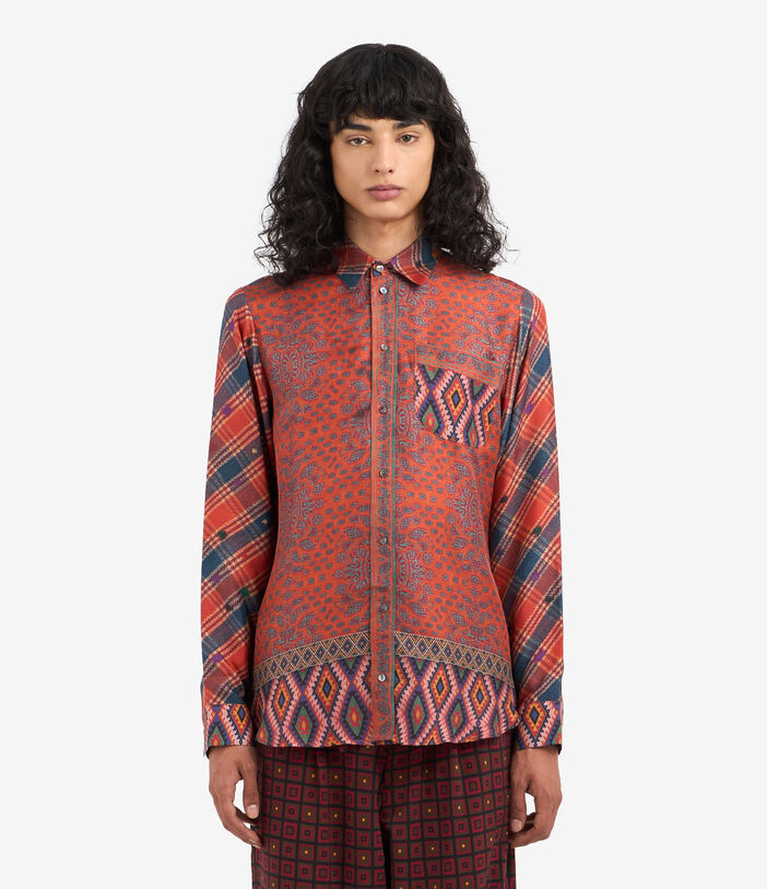 Pierre Louis Mascia ALOE Longsleeve Shirt Silk Multicolor ALOESCML12255SE513245101