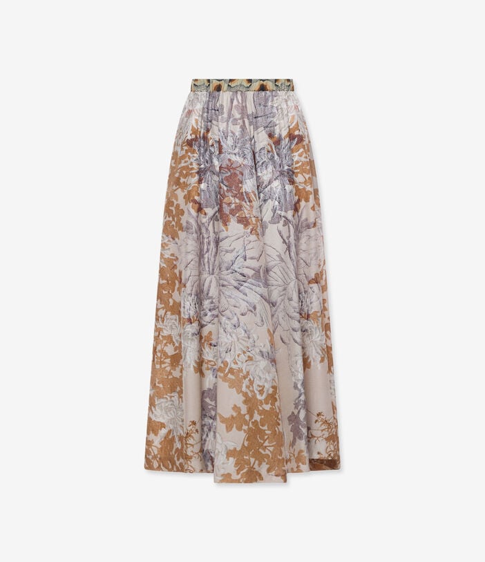 Pierre Louis Mascia TETRIS A-Line Skirt Silk LOTO BIANCO TETRISSVGO12799SE518191101