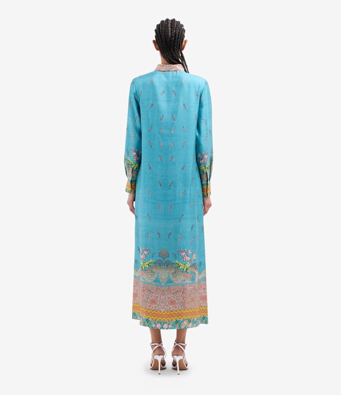 Pierre Louis Mascia ALOE Shirt Dress Silk CELESTE ALOESAB12448SE518068101