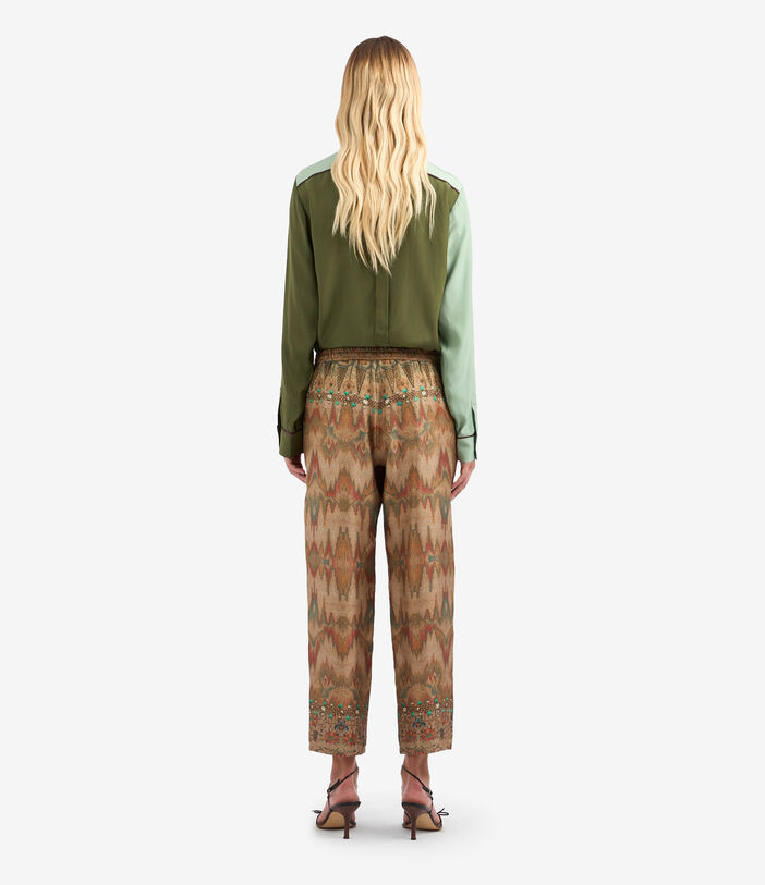 Pierre Louis Mascia ALOE Trousers Silk Multicolor ALOESPT10959SE513279101