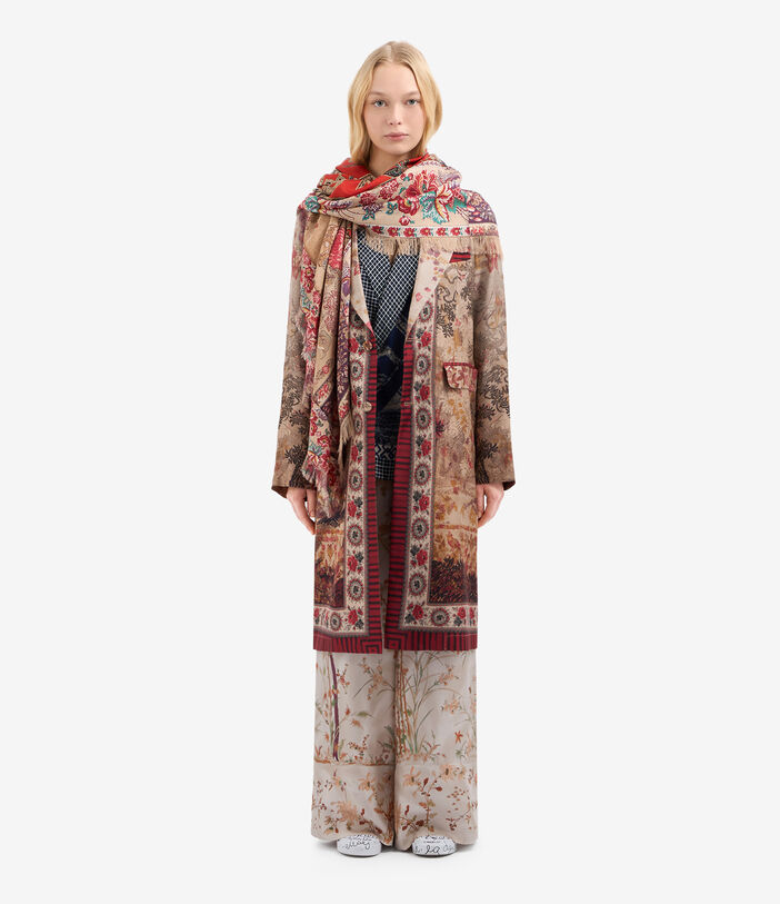 Pierre Louis Mascia ALOE Coat Silk PARCHMENT ALOESCPT12107SE514795101