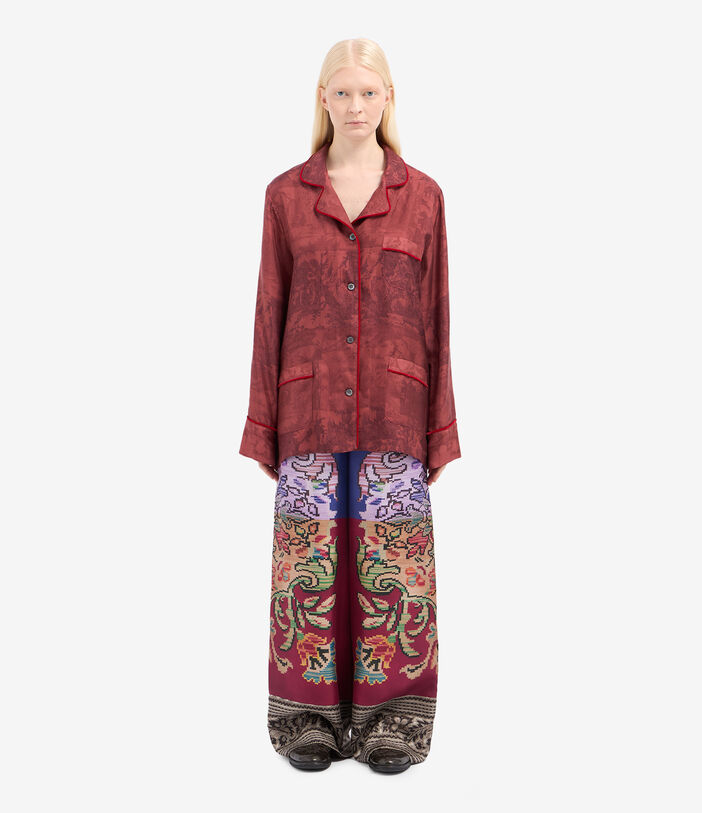 Pierre Louis Mascia ALOEGUM Longsleeve Shirt Silk TERRACOTTA ALOEGUMSCML12600SE516069105