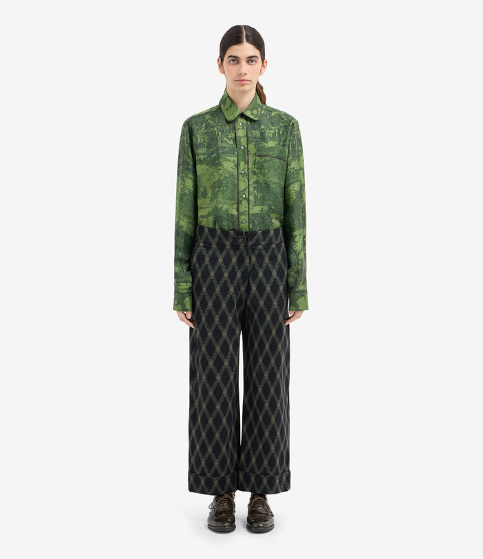 Pierre Louis Mascia DYLAN Palazzo Trousers Virgin wool Multicolor DYLANSPT12471WV143900101