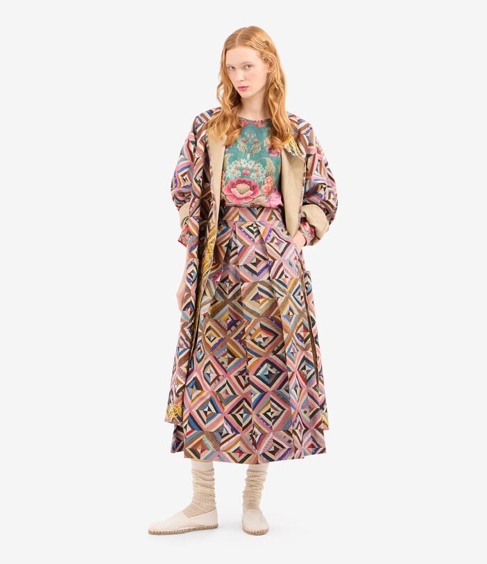 Pierre Louis Mascia SALATO Pleated Skirt Cotton MOSAICO SALATOSGO12360CO518065101