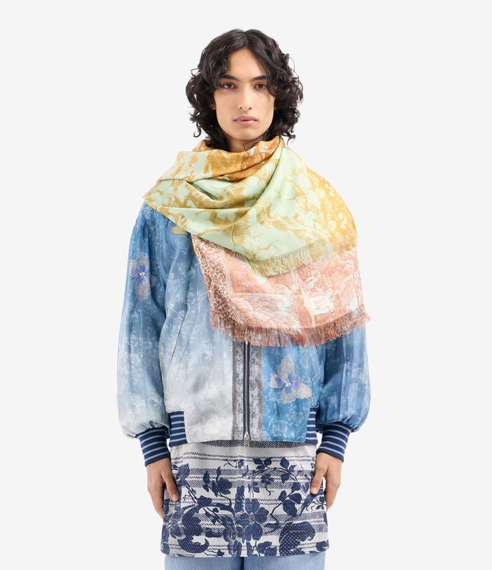 Pierre Louis Mascia ALOEUW Shawl Scarf Silk 135x195 CARAMELLO ALOEUWSW135X195S4SE514452106