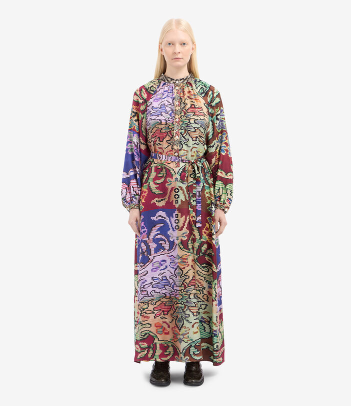Pierre Louis Mascia ALOE Shirt Dress Silk Multicolor ALOESAB11524SE516370101