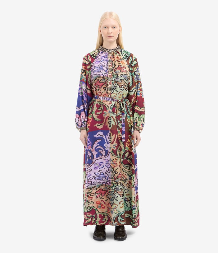 Pierre Louis Mascia ALOE Shirt Dress Silk Pierre Louis Mascia ALOE Shirt Dress Silk Multicolor ALOESAB11524SE516370101