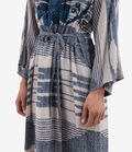 Pierre Louis Mascia TETRIS Belted Kaftan Dress Silk RAMPICANTE BLU TETRISSVAB12178SE518104101