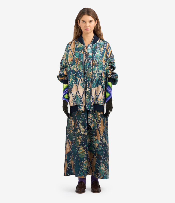 Pierre Louis Mascia FANSOL Bomber Jacket Silk Multicolor FANSOLBM12157SE139751103