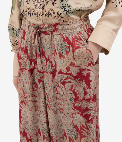 Pierre Louis Mascia ALOE Palazzo Trousers Silk Multicolor ALOESPT11094SE142060101