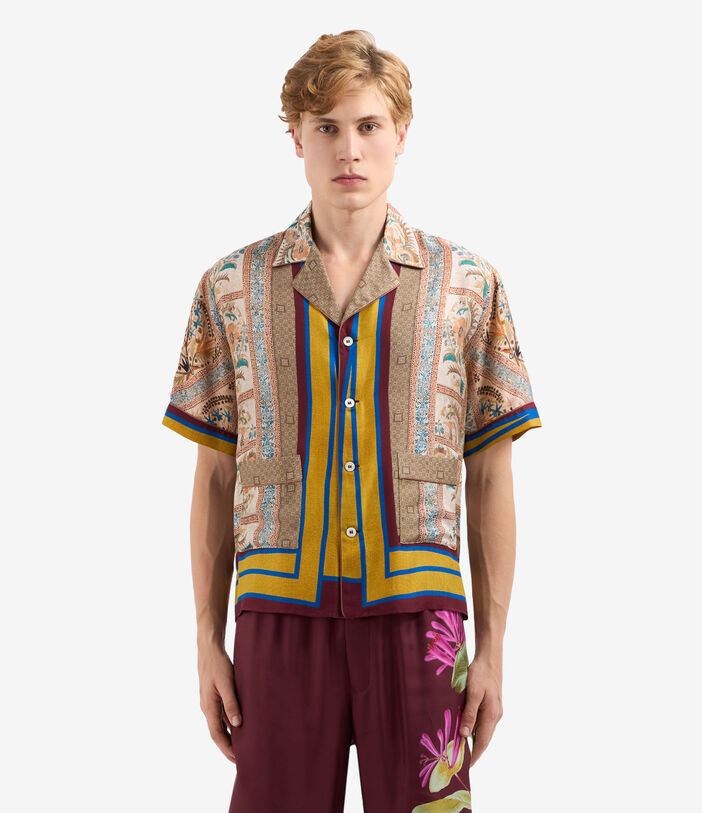 Pierre Louis Mascia ALOE Shortsleeve Shirt Silk MULTICOLOR ALOESCMC11927SE514854101