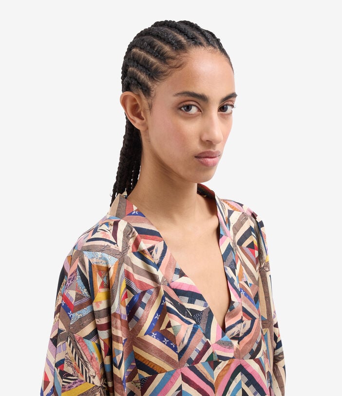 Pierre Louis Mascia ALOE Kaftan Coat Silk MOSAICO ALOESKL10062L200SE147007101