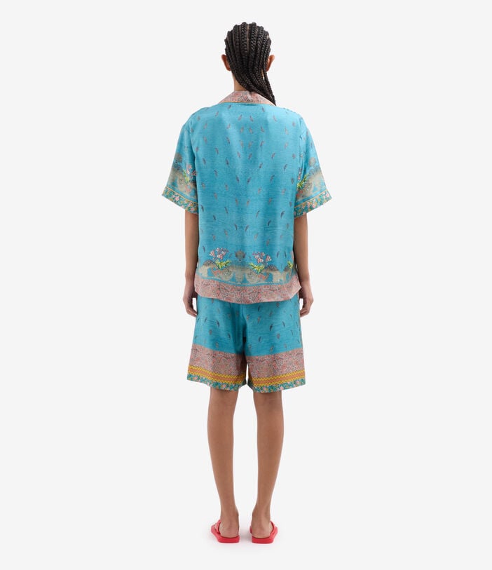 Pierre Louis Mascia ALOE Shortsleeve Shirt Silk CELESTE ALOESCMC11927SE518124101