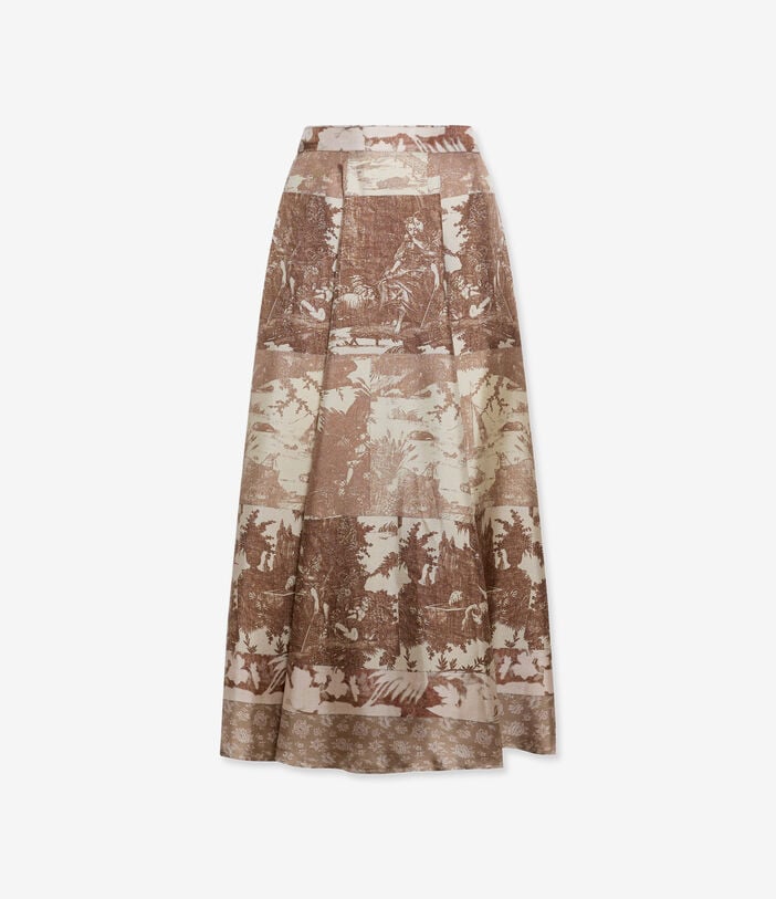 Pierre Louis Mascia ALOE A-line Skirt Silk TERRA CIPRIATA ALOESGO12353SE518136104