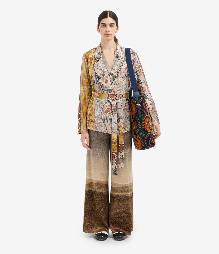 Pierre Louis Mascia ADASTRGUM Palazzo Trousers Silk Pierre Louis Mascia ADASTRGUM Palazzo Trousers Silk Multicolor ADASTRGUMSPT12409SE516337101