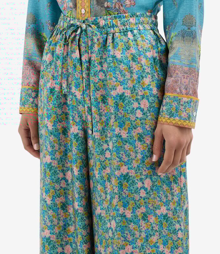 Pierre Louis Mascia ALOE Palazzo Trousers Silk LAGUNA ALOESPT11094SE147092101