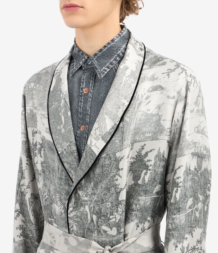 Pierre Louis Mascia ALOEGUM Dressing Gown Silk Pierre Louis Mascia ALOEGUM Dressing Gown Silk Multicolor ALOEGUMSVT10010L92SE516072103