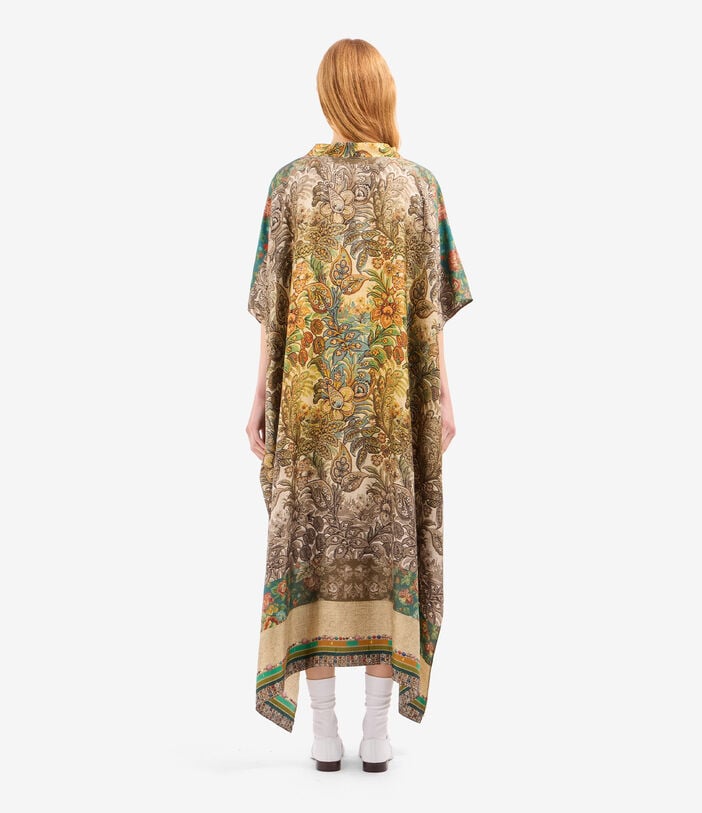 Pierre Louis Mascia ALOE Kaftan Coat Silk GIARDINO BOTANICO ALOESKL10062L200SE518026101