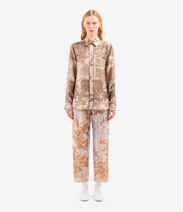 Pierre Louis Mascia ALOE Longsleeve Shirt Silk TERRA CIPRIATA ALOESCML10642SE518111104