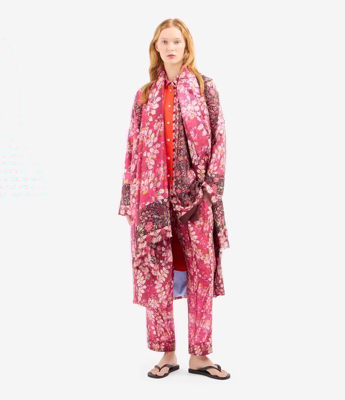 Pierre Louis Mascia ALOE Longsleeve Shirt Silk ROSSO DAMASCO ALOESCML12162SE517998101