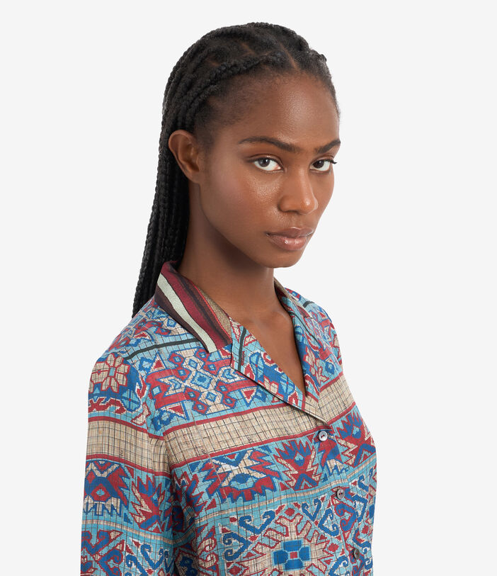 Pierre Louis Mascia ALOE Shirt Dress Silk Multicolor ALOESAB11899SE513342101