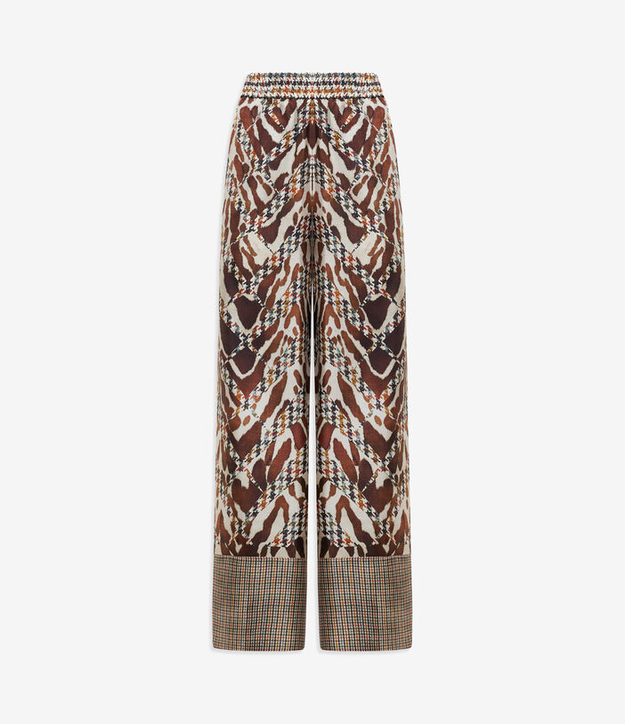 Pierre Louis Mascia ALOE Palazzo Trousers Silk Pierre Louis Mascia ALOE Palazzo Trousers Silk Multicolor ALOESPT12450SE516280101