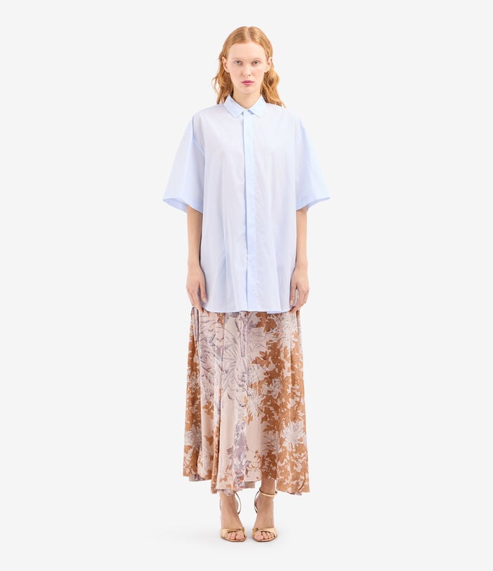 Pierre Louis Mascia ALOQHI Shortsleeve Shirt Cotton Silk SABBIA ALOQHICMC12797CO518188101