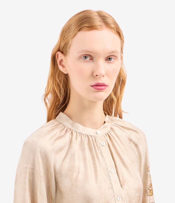 Pierre Louis Mascia ALOE Shirt Dress Silk MIELE ALOESAB11524SE518008101