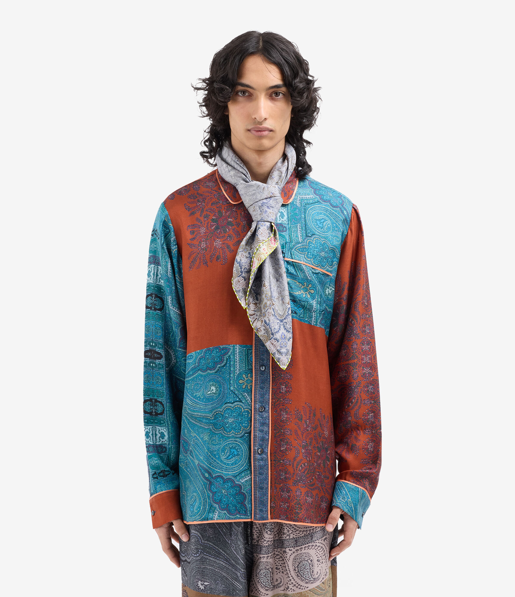 ちゃんぽPIERRE LOUIS MASCIA TWILL DROP CIALDA Bandana Scarf Silk 90x90 in ARAZZO | Pierre-Louis Mascia®