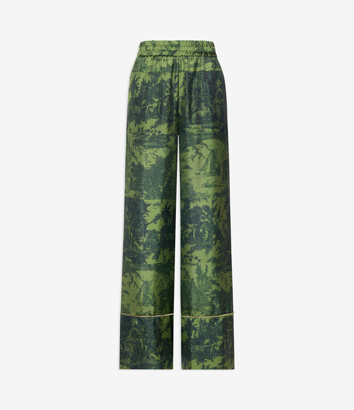 Pierre Louis Mascia ALOEGUM Palazzo Trousers Silk Pierre Louis Mascia ALOEGUM Palazzo Trousers Silk Multicolor ALOEGUMSPT12609SE516070106