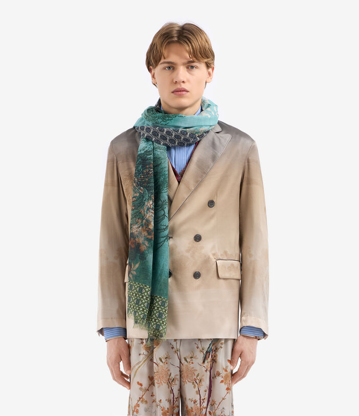 Pierre Louis Mascia HAWNBCI Scarf Cotton Silk 65x190 AQUAMARINE HAWNBCISW065X190ACO51483110130
