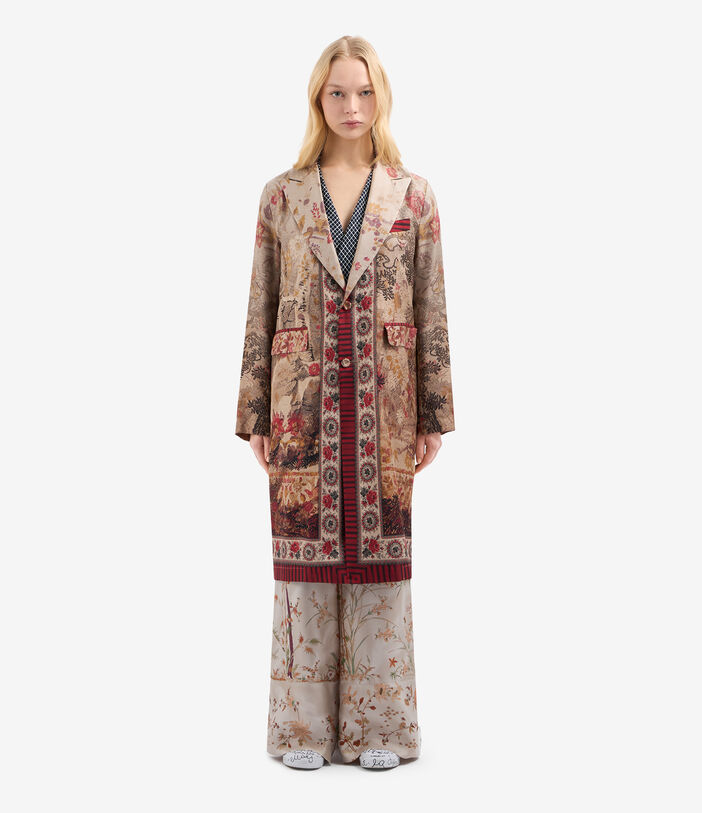 Pierre Louis Mascia ALOE Coat Silk PARCHMENT ALOESCPT12107SE514795101
