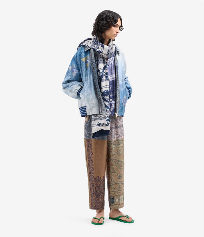 Pierre Louis Mascia ALOE Trousers Silk PATCHWORK ALOESPT10959SE517915101