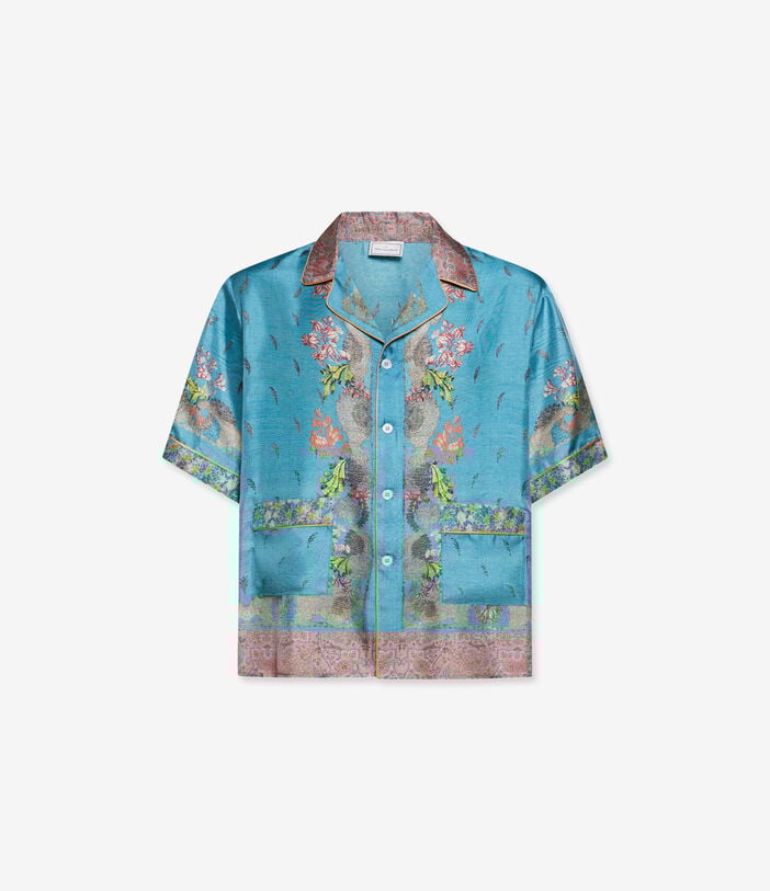 Pierre Louis Mascia ALOE Shortsleeve Shirt Silk CELESTE ALOESCMC11927SE518124101