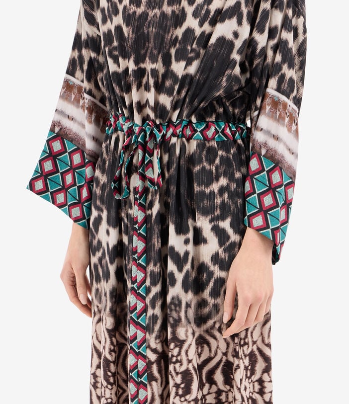 Pierre Louis Mascia TETRIS Belted Kaftan Dress Silk TRAMA SELVATICA TETRISSVAB12178SE518103101