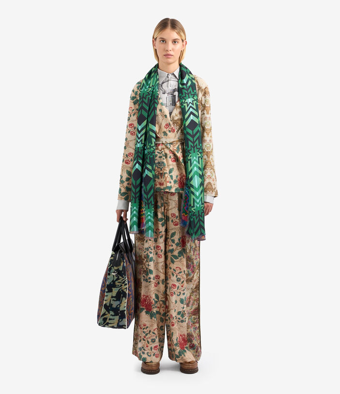 Pierre Louis Mascia ADANASTR Palazzo Trousers Silk Multicolor ADANASTRSVPT11094SE139338101