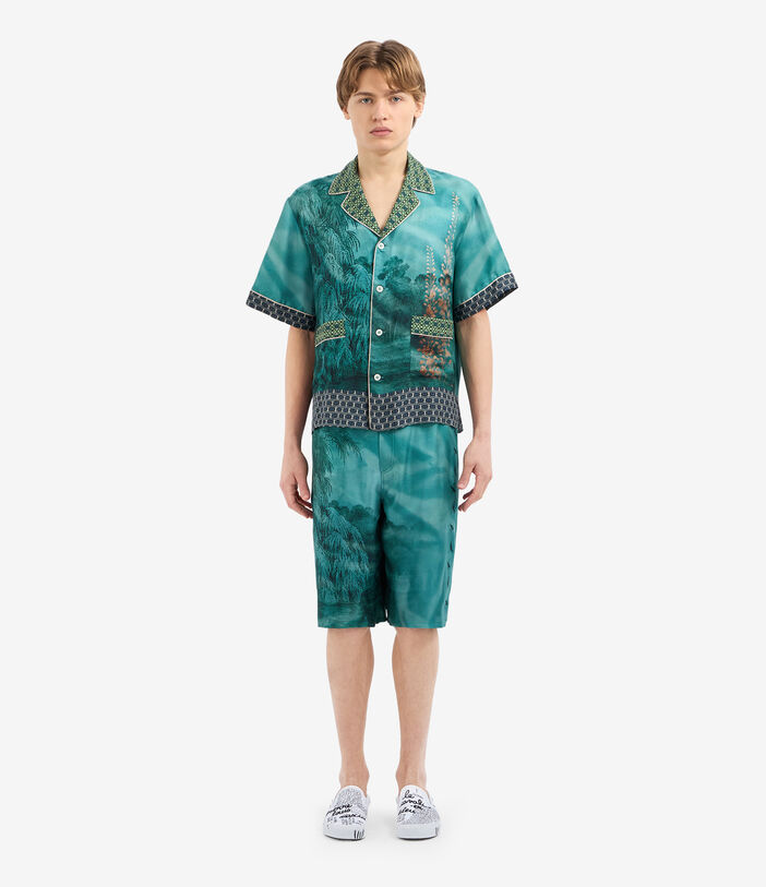 Pierre Louis Mascia ALOE Shorts Silk AQUAMARINE ALOESPN12527SE515541101