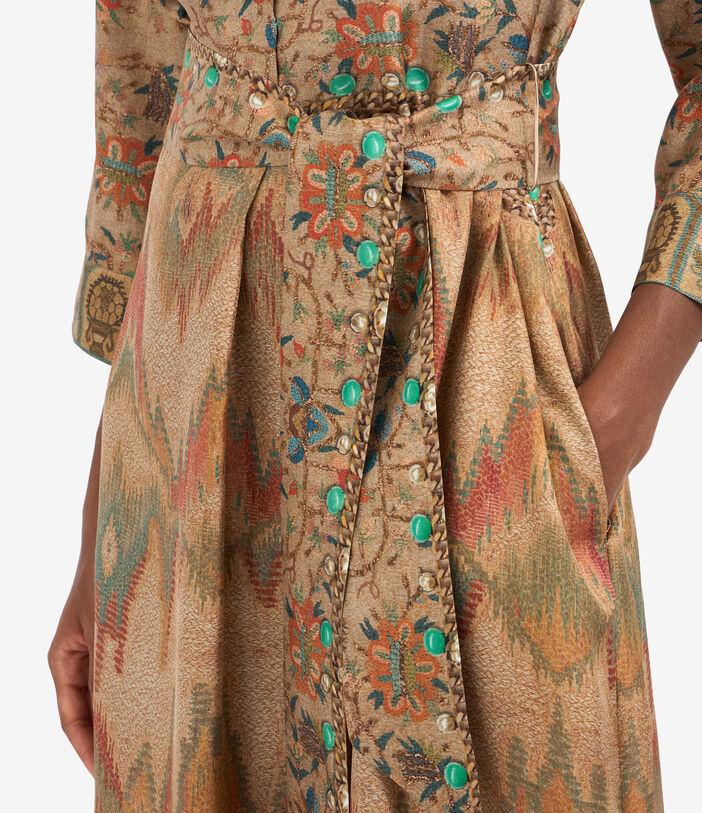 Pierre Louis Mascia ALOE Shirt Dress Silk Multicolor ALOESAB11899SE513341101