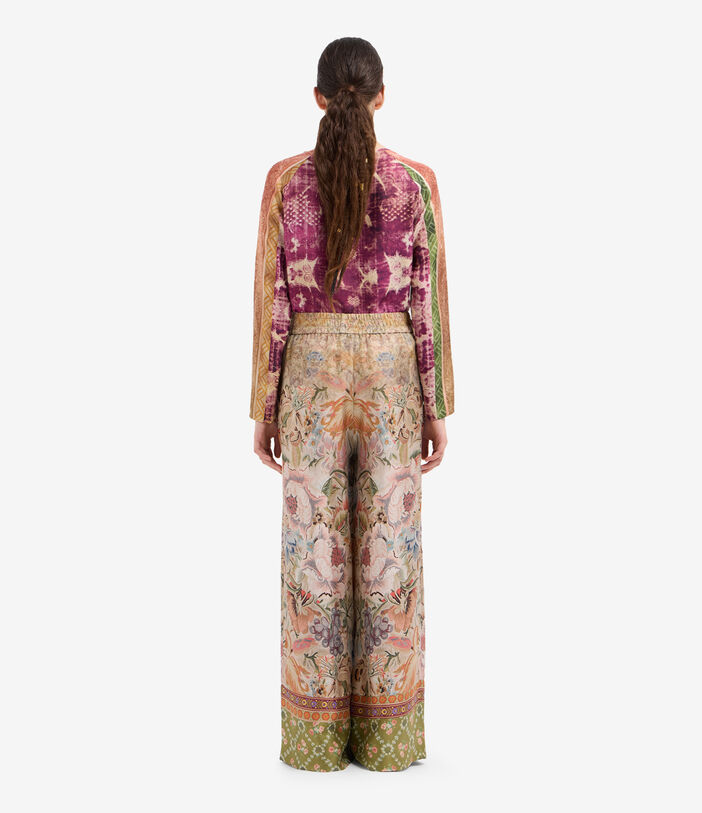 Pierre Louis Mascia ALOE Palazzo Trousers Silk Pierre Louis Mascia ALOE Palazzo Trousers Silk Multicolor ALOESPT12450SE516279101