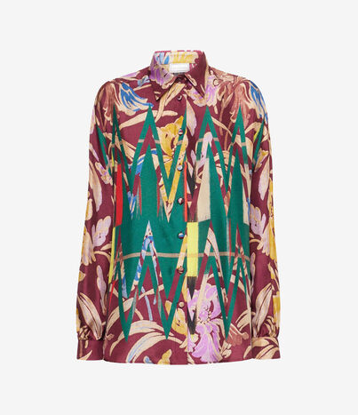 Pierre Louis Mascia ALOE Longsleeve Shirt Silk Multicolor ALOESCML12049SE511805101