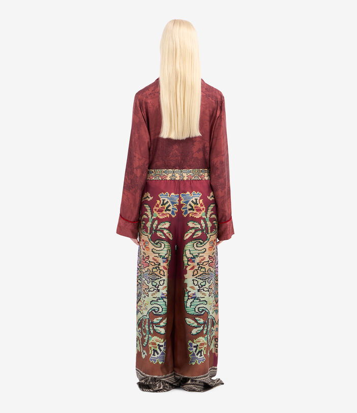 Pierre Louis Mascia ALOE Palazzo Trousers Silk Pierre Louis Mascia ALOE Palazzo Trousers Silk Multicolor ALOESPT12450SE516282101