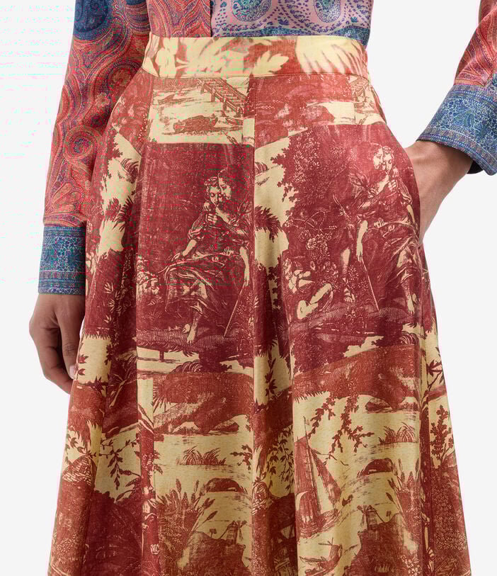 Pierre Louis Mascia ALOE A-line Skirt Silk BAROCCO ALOESGO12353SE518136101