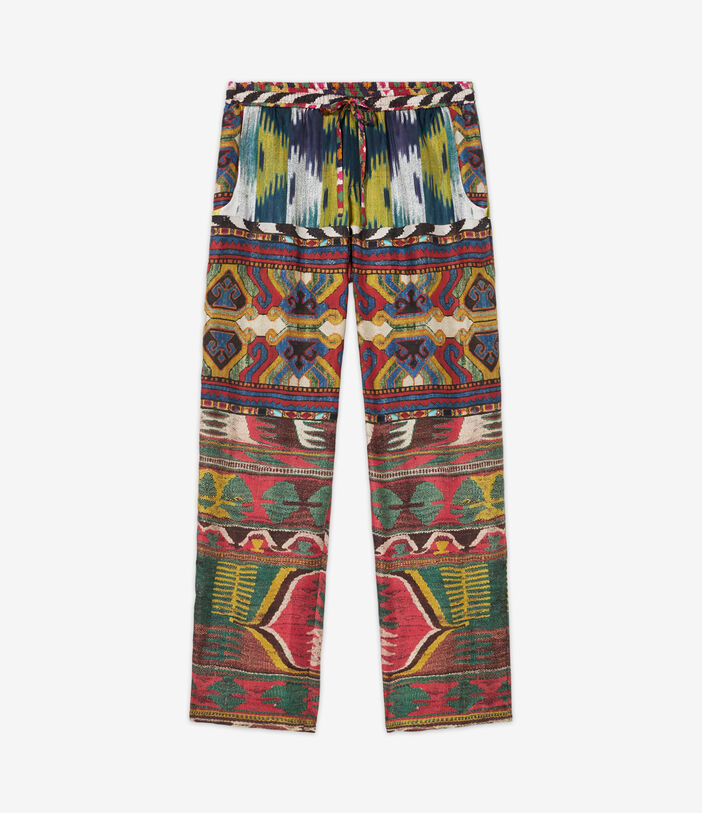 Pierre Louis Mascia ALOE Trousers Silk Multicolor ALOESPT10959SE513270101