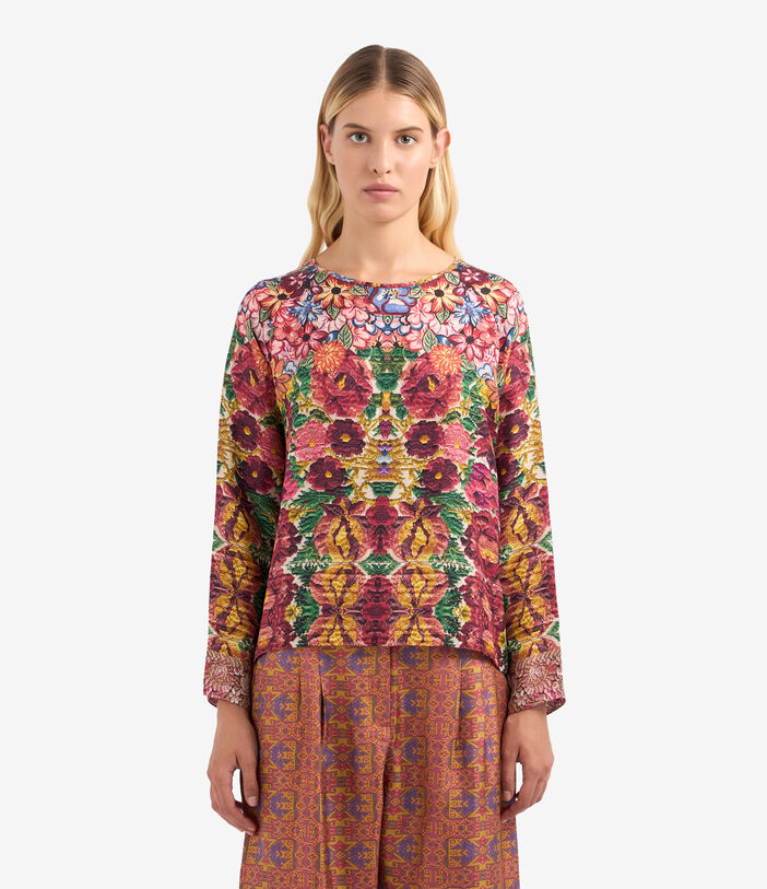 Pierre Louis Mascia ALOE Longsleeve Shirt Silk Multicolor ALOESCML10061SE513247101
