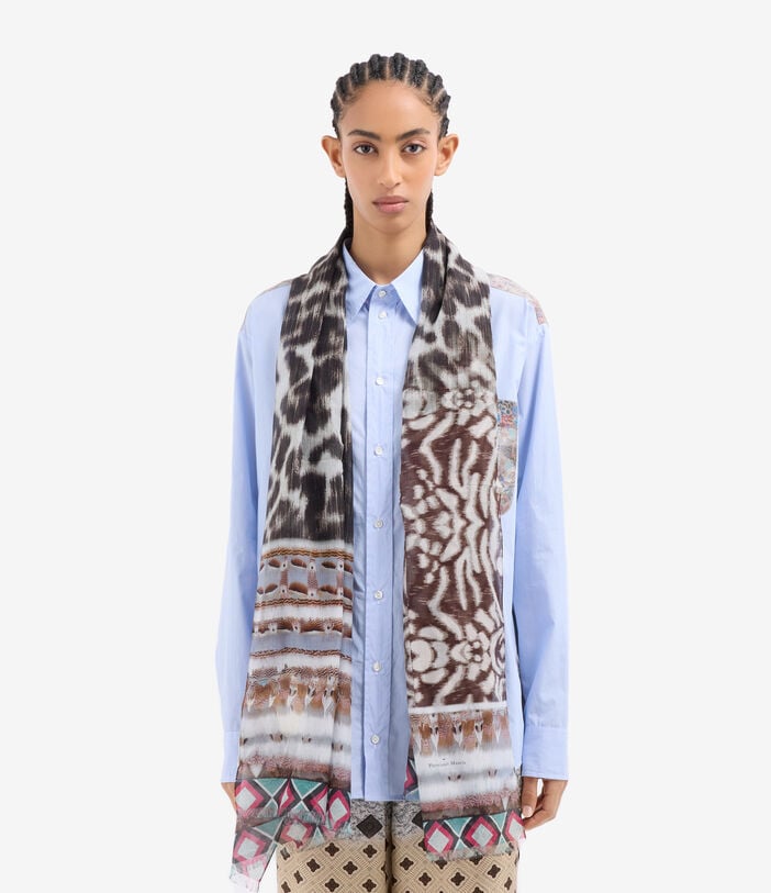 Pierre Louis Mascia HAWNBCI Scarf Cotton Silk 65x190 TRAMA SELVATICA HAWNBCISW065X190ACO517577101