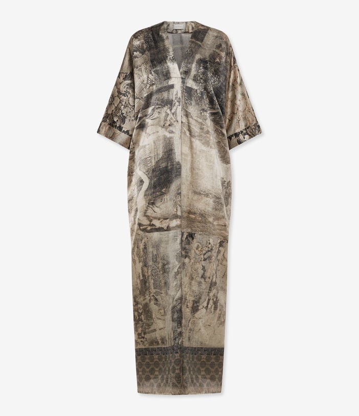 Pierre Louis Mascia MUTKA Kaftan Dress Silk LITOGRAFIA FUMÉ MUTKASAB12658SE518028101