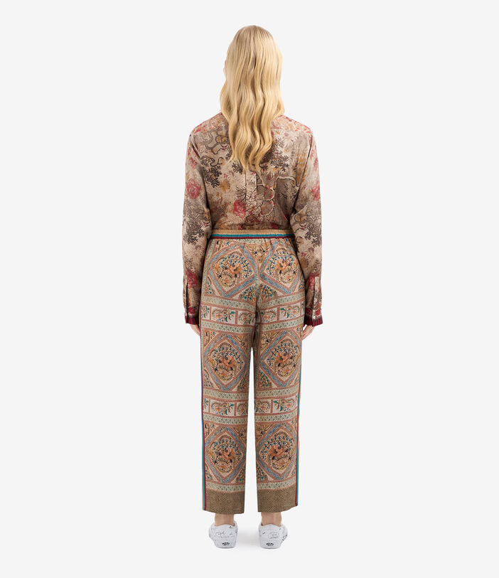 Pierre Louis Mascia ALOE Trousers Silk MULTICOLOR ALOESPT10959SE514842101