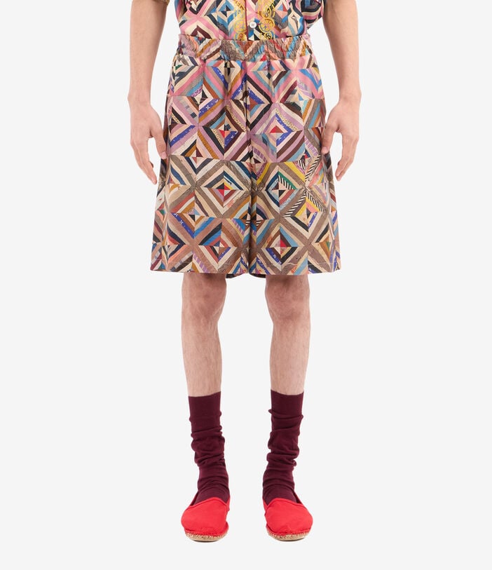 Pierre Louis Mascia ALOE Shorts Silk MOSAICO ALOESPN11765SE518055101