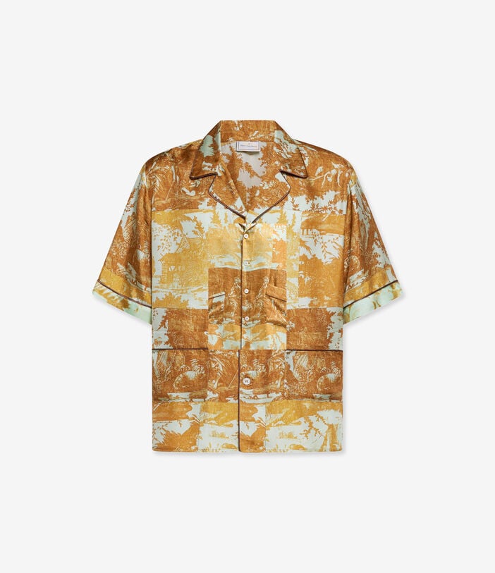 Pierre Louis Mascia ALOE Shortsleeve Shirt Silk CARAMELLO ALOESCMC11927SE518137103