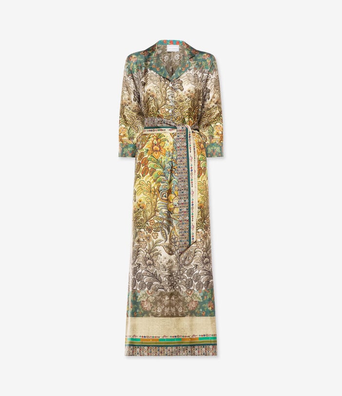 Pierre Louis Mascia ALOE Shirt Dress Silk GIARDINO BOTANICO ALOESAB11899SE518004101